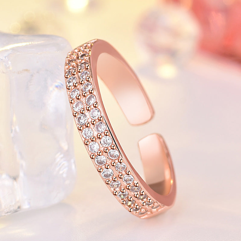 Women's Open-end For Korean Jewelry Double Row Rings