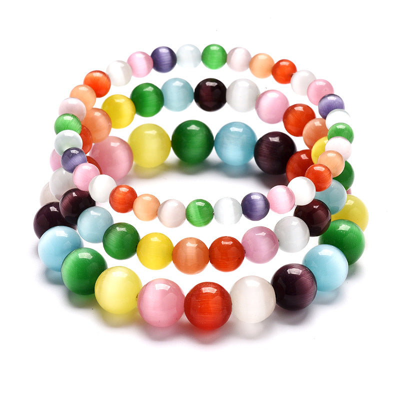 Women's Colorful Opal Fashion Mixed Color Tao Bracelet