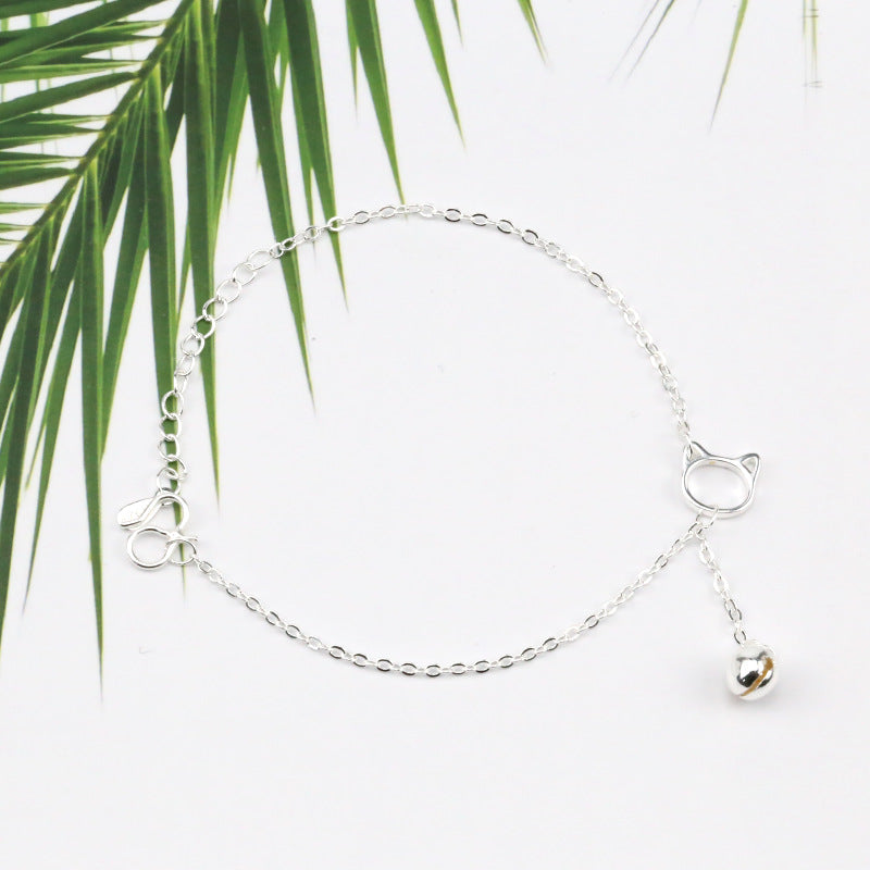 Female Korean Simple Cute Cat Bell Sweet Animal Bracelets