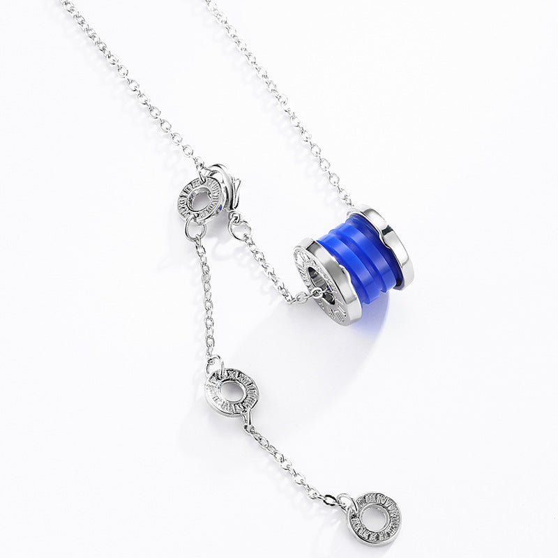 Celebrity Roman Digital Arc Ceramic Spring Necklaces