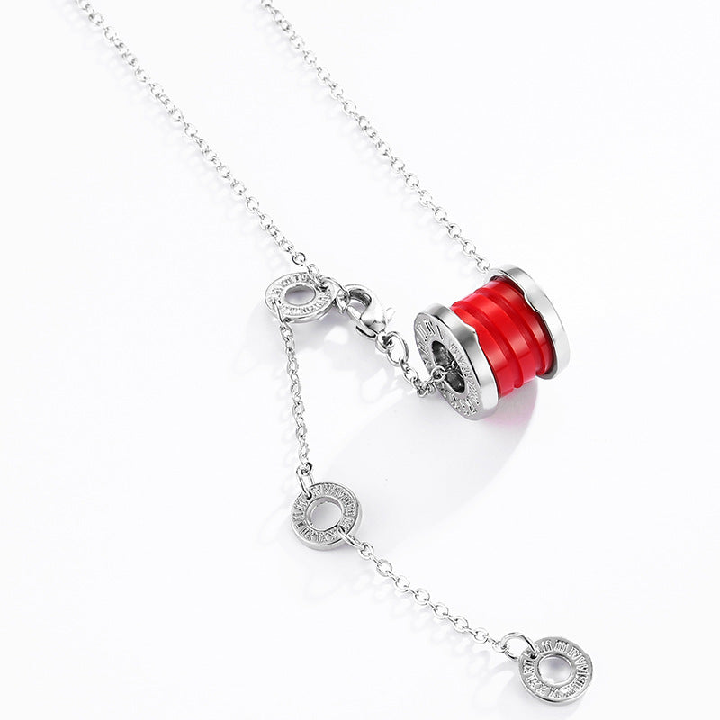 Celebrity Roman Digital Arc Ceramic Spring Necklaces