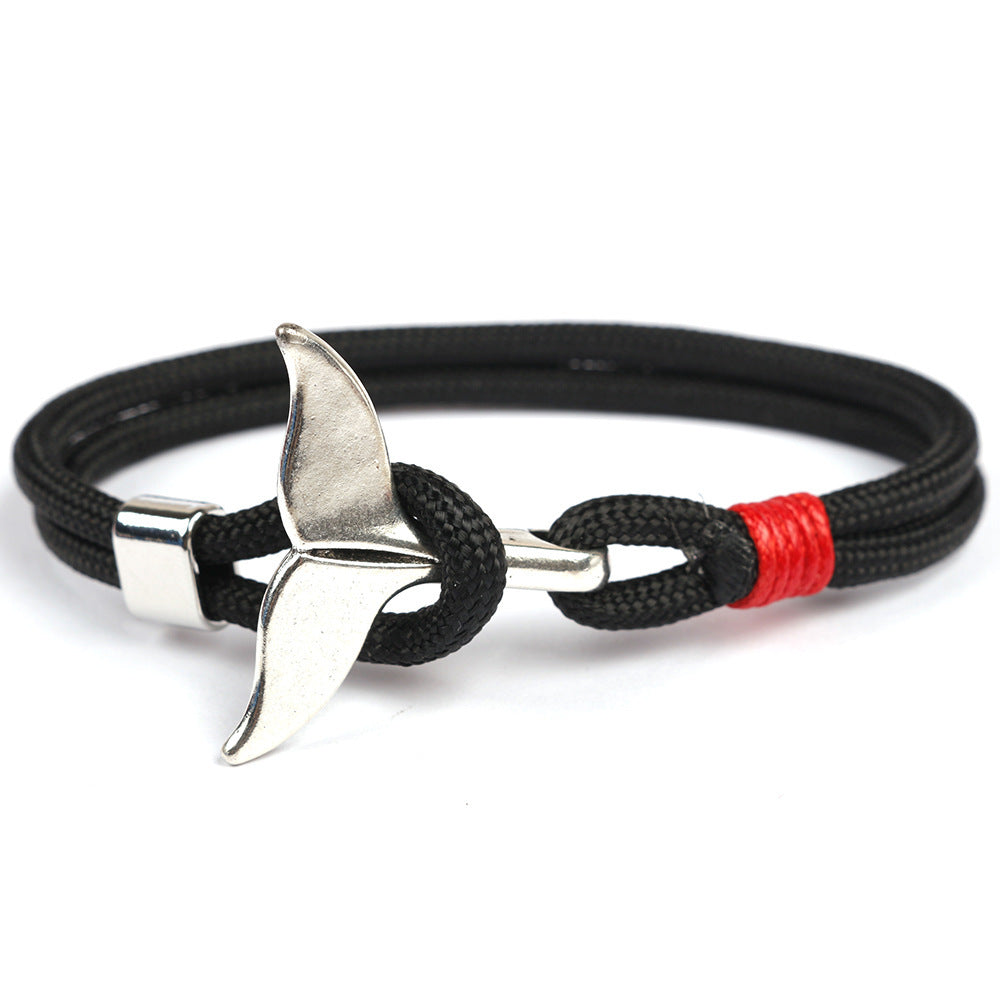Charming Popular Woven Anchor Chain Fishtail Bracelet