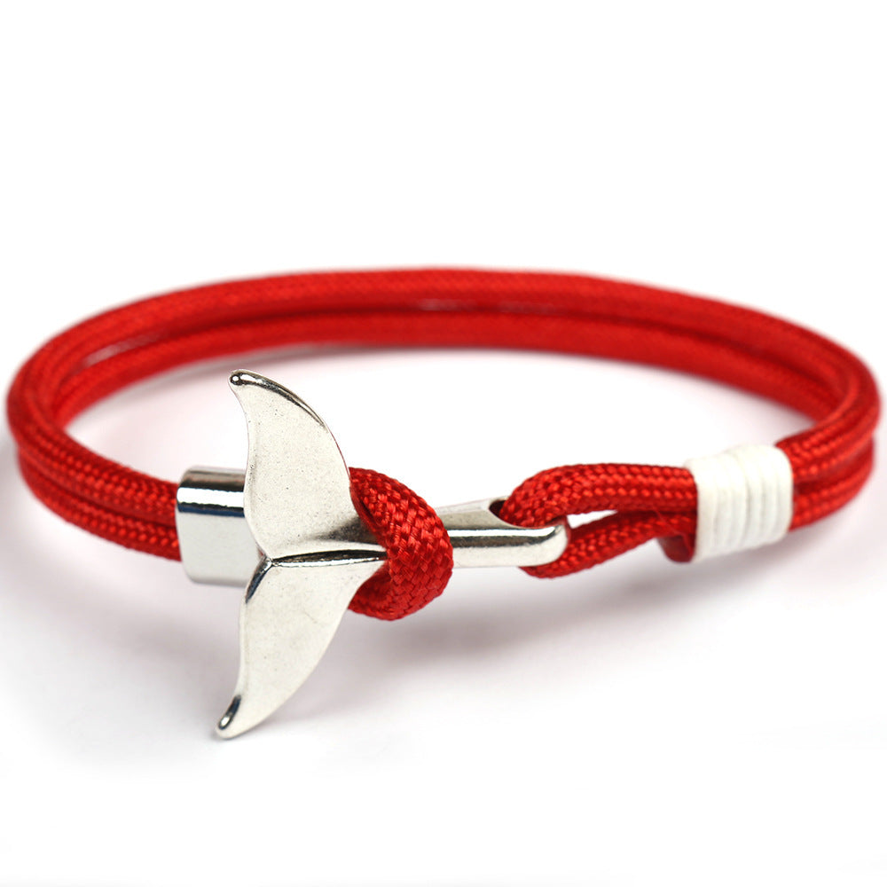 Charming Popular Woven Anchor Chain Fishtail Bracelet