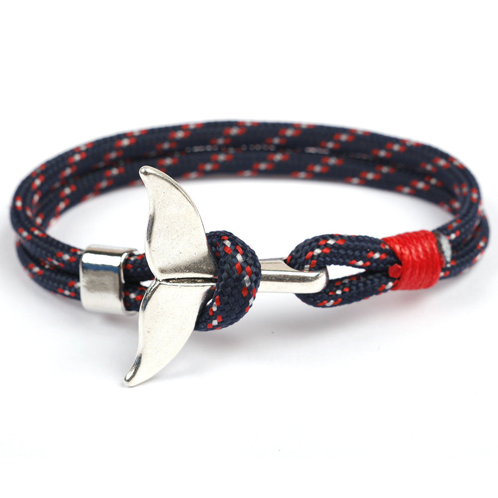 Charming Popular Woven Anchor Chain Fishtail Bracelet
