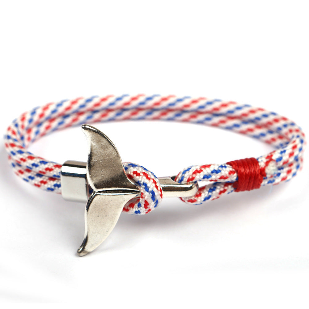 Charming Popular Woven Anchor Chain Fishtail Bracelet