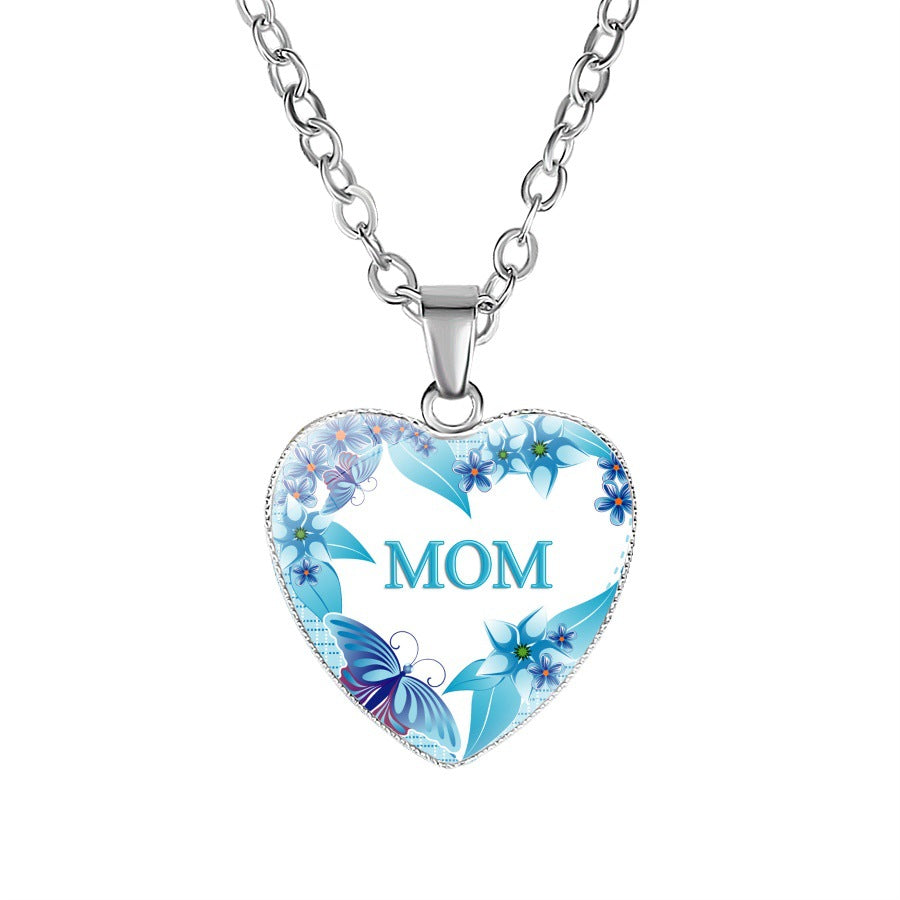 Mother's Heart-shaped Korean Simple Day Gift Pendants