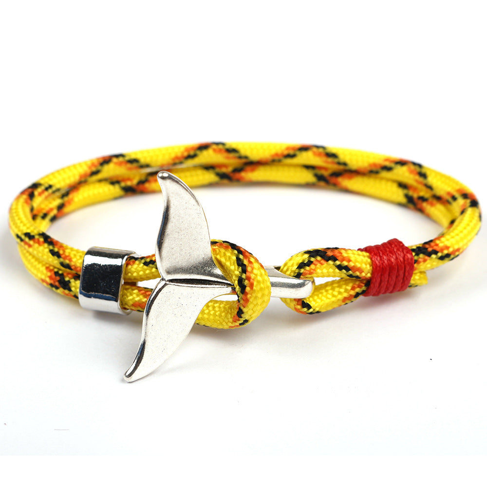 Charming Popular Woven Anchor Chain Fishtail Bracelet