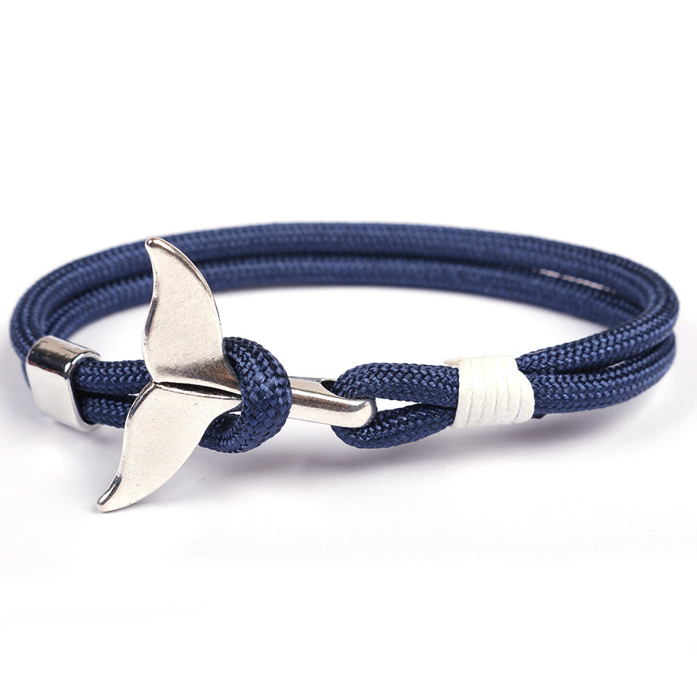 Charming Popular Woven Anchor Chain Fishtail Bracelet