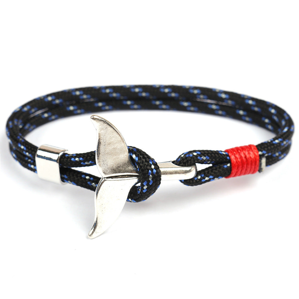 Charming Popular Woven Anchor Chain Fishtail Bracelet
