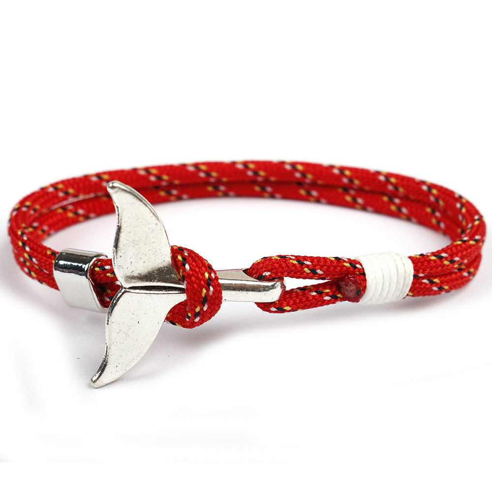 Charming Popular Woven Anchor Chain Fishtail Bracelet