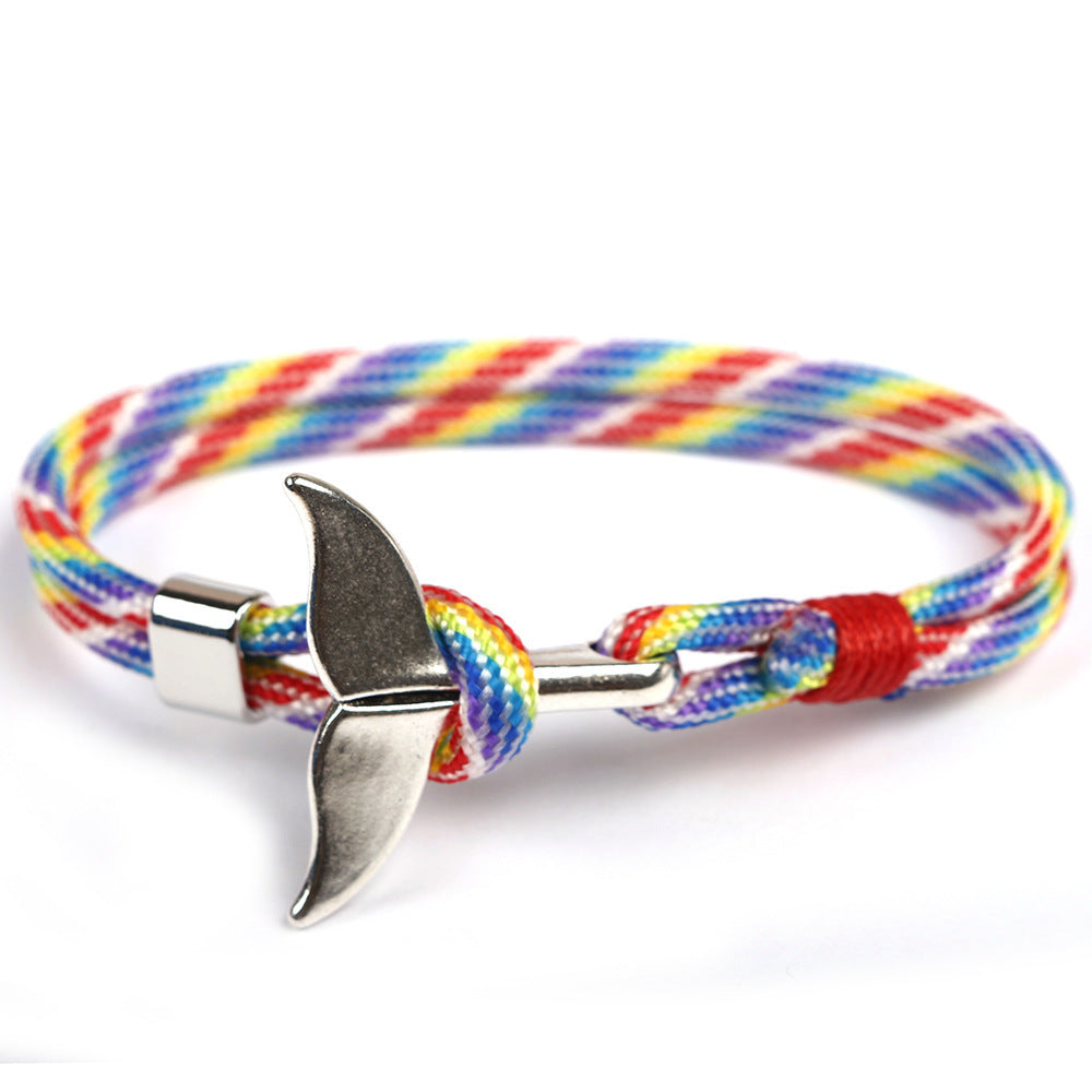 Charming Popular Woven Anchor Chain Fishtail Bracelet