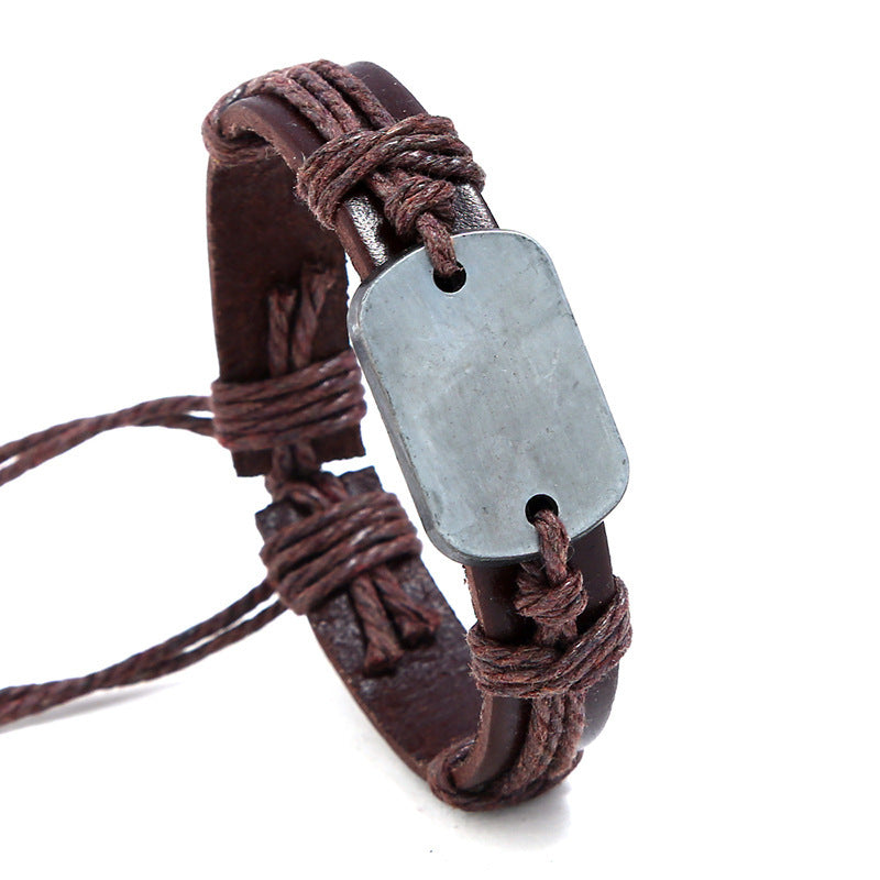 Alloy Flat Glossy Can Be Carved Carve Writing Bracelets