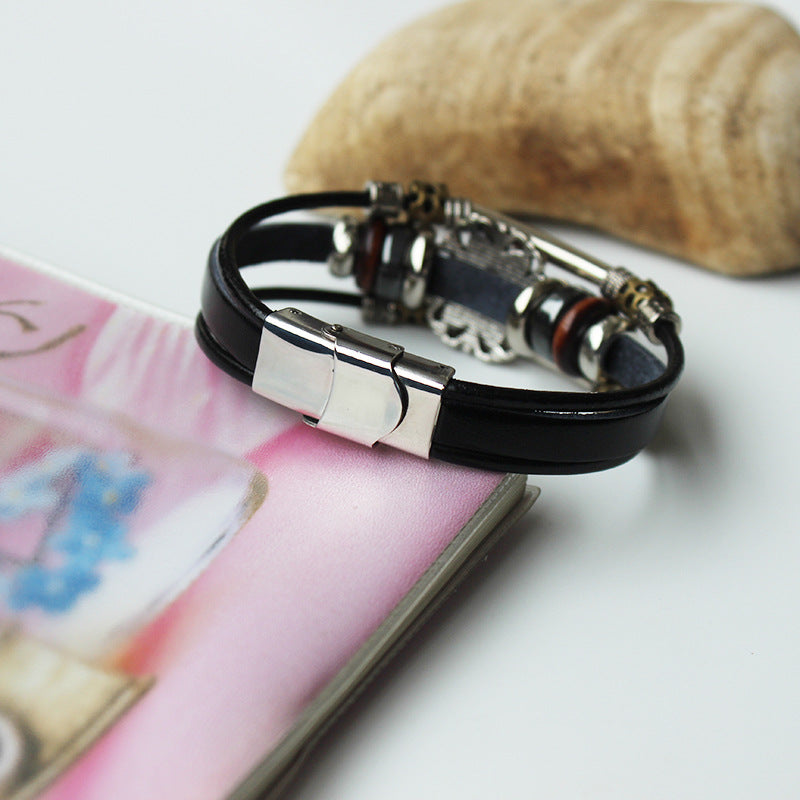 Stylish Comfortable Fashion Personality Cowhide Couple Bracelets