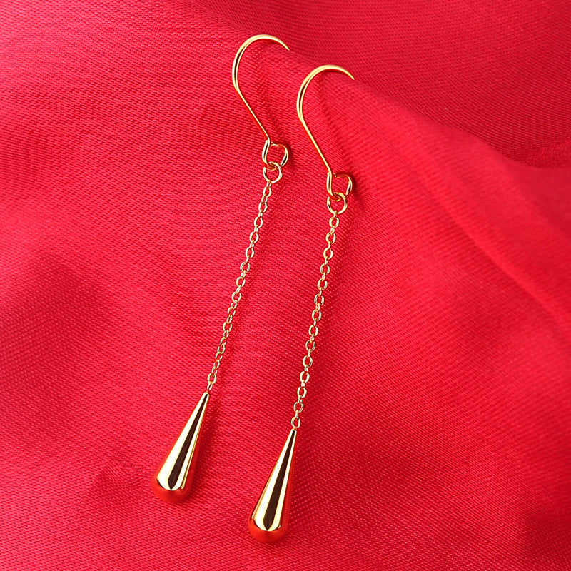 Titanium Steel Rear Long Ear Hoy Earrings