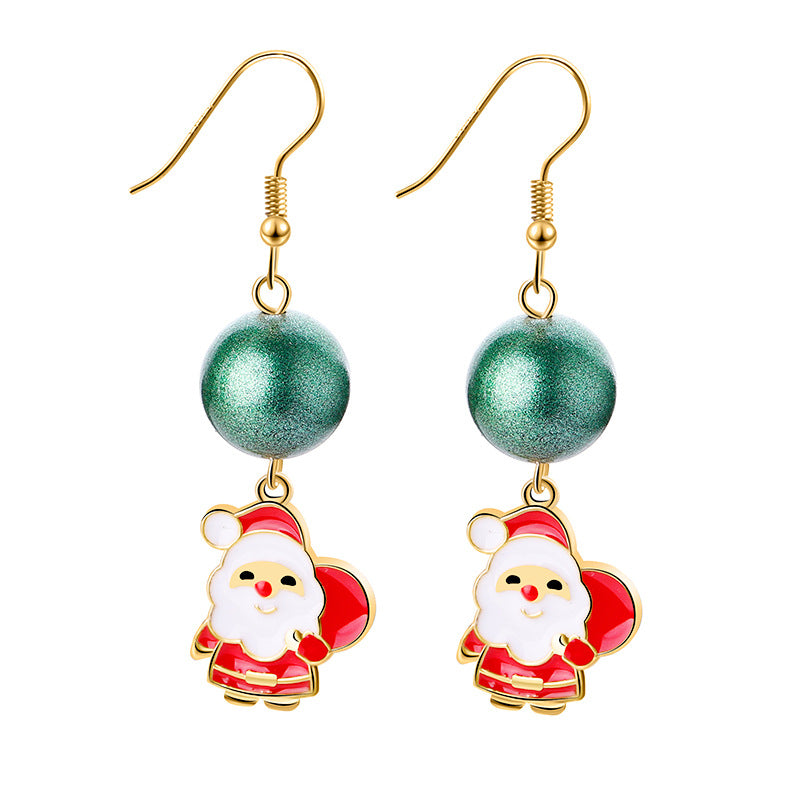 Personality Christmas Eve Popular Santa Claus Earrings