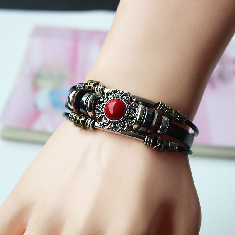 Stylish Comfortable Fashion Personality Cowhide Couple Bracelets