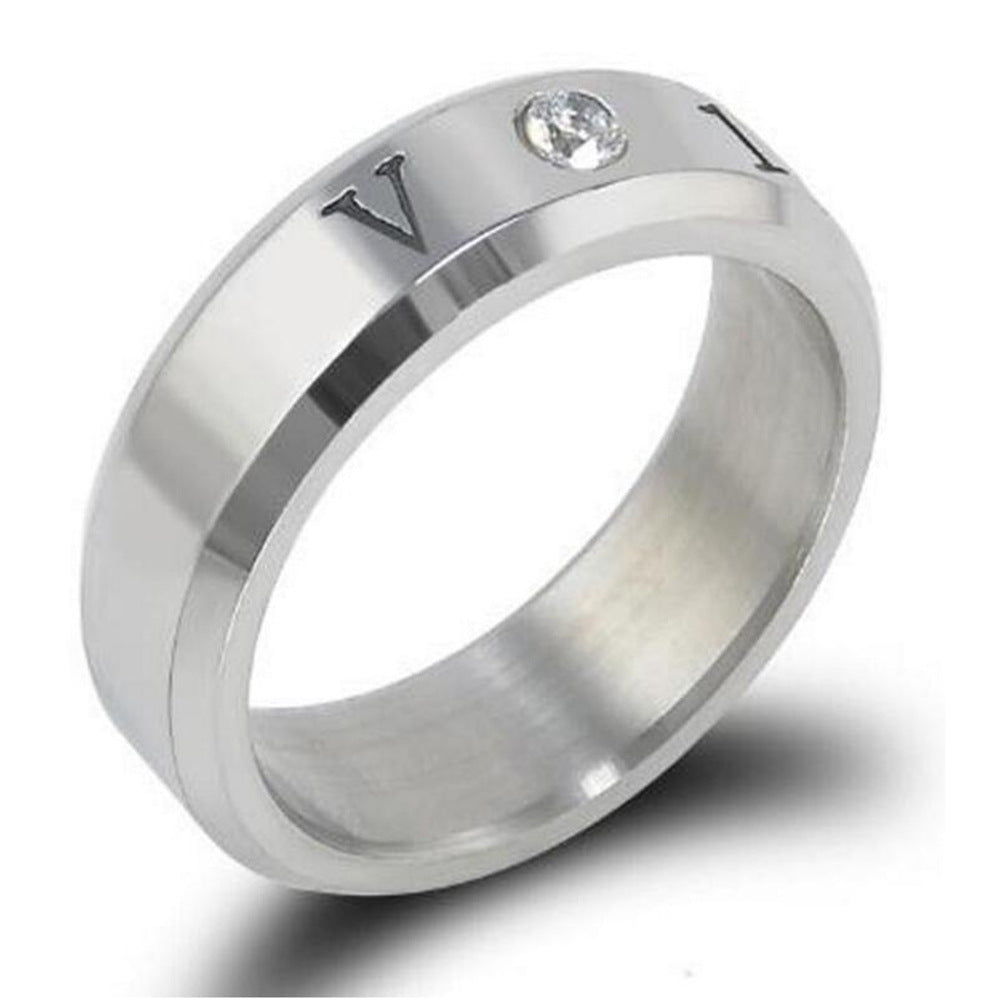 Korean Small Group Peripheral Stainless Steel Rings