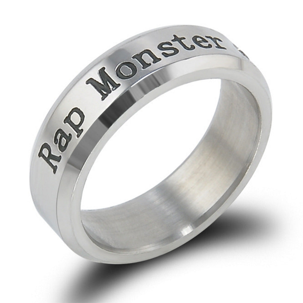 Korean Small Group Peripheral Stainless Steel Rings