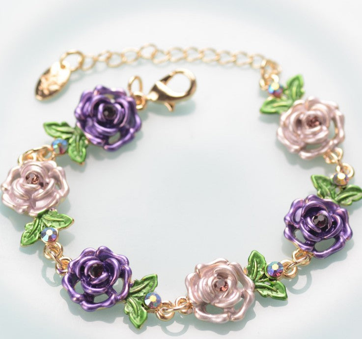 Rose Vintage Alloy Ethnic Style Exaggerated Bracelets