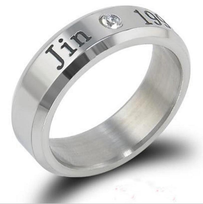 Korean Small Group Peripheral Stainless Steel Rings