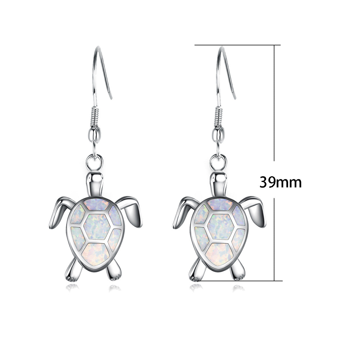 Innovative Women's Marine Turtle Cute Compact Earrings