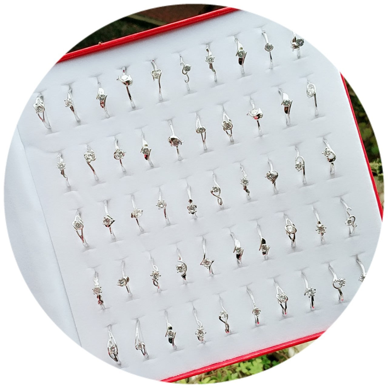 Live Plated Real Platinum Zircon Diamond Rings