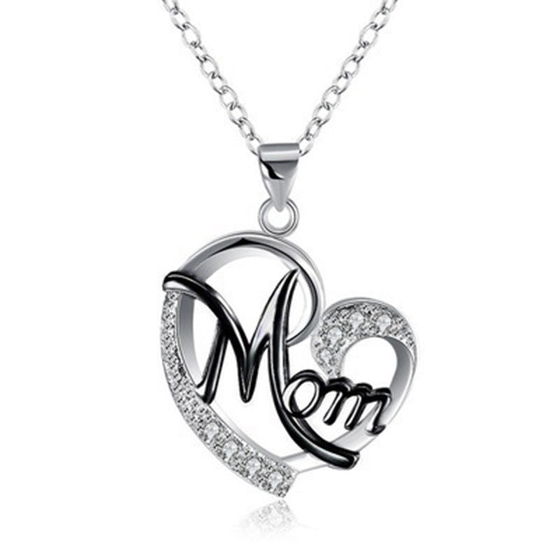 Mother Love Heart Clavicle Chain Mother's Pendants