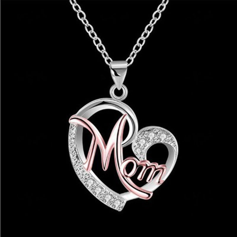 Mother Love Heart Clavicle Chain Mother's Pendants