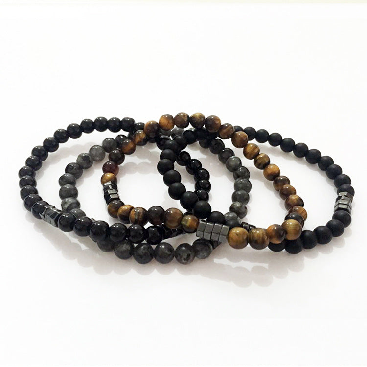 Men's Geometry Pattern Simple Classic Stone Beads Bracelets