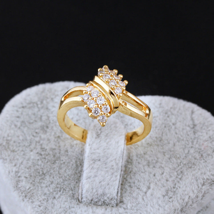 Korean Fashion Zircon Personality Micro Setting Rings
