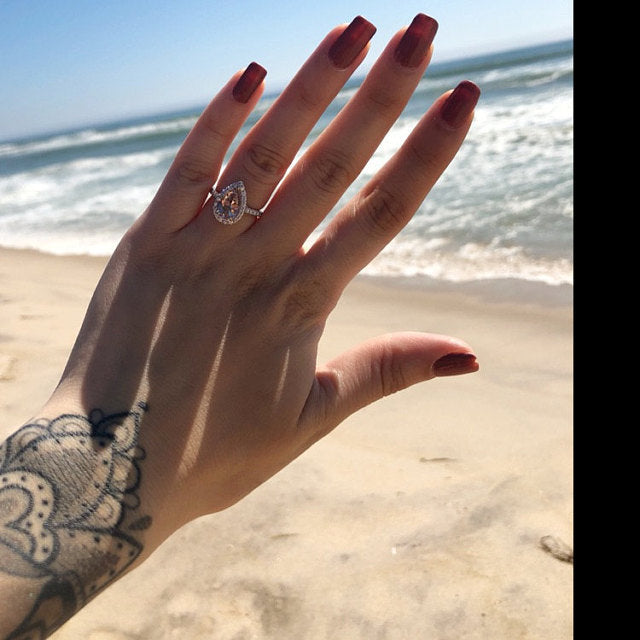 Durable Women's Birthday Gift Champagne Rhinestone Rings