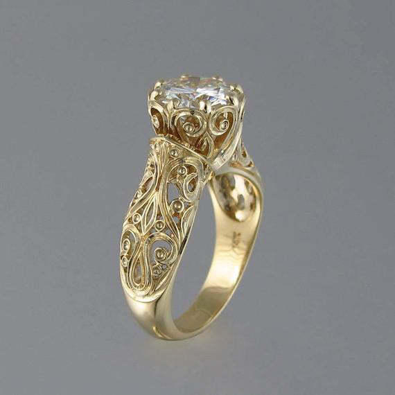 Women's & Men's Simple And Zircon Accessories Vintage Flower Rings