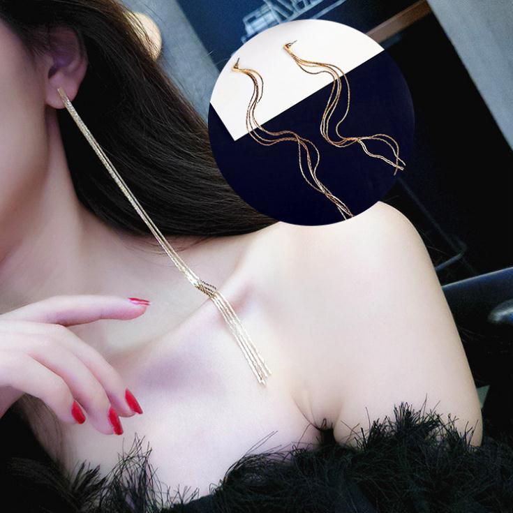 Chain Tassel Gold Ear Exaggerated Personalized Necklaces