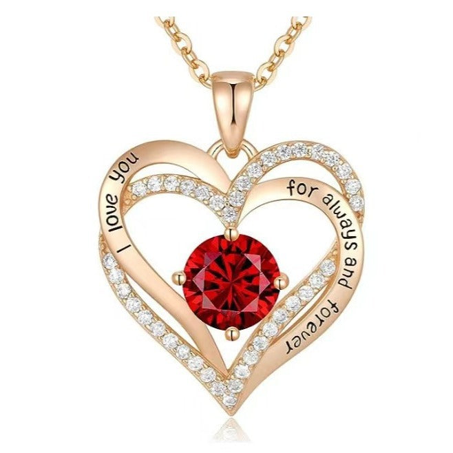 Women's Double Love Clavicle Chain Valentine's Necklaces
