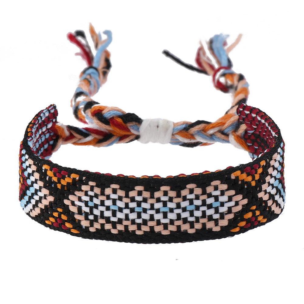 Fashion Colorful Nepal Woven Bohemian Ethnic Style Carrying Bracelets