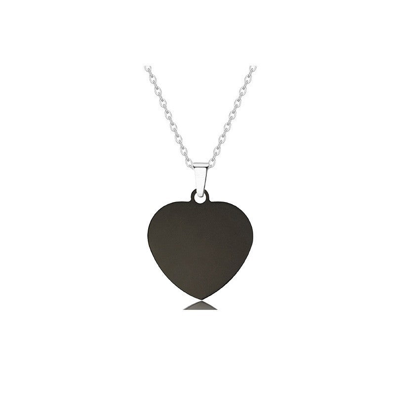 Laser Color Printing Material Holiday Gift Lettering Stainless Necklace