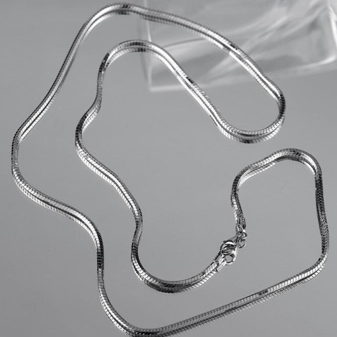 Men's Snake Bones Chain Fashionable High-grade Clavicle Choker Titanium Steel Necklace