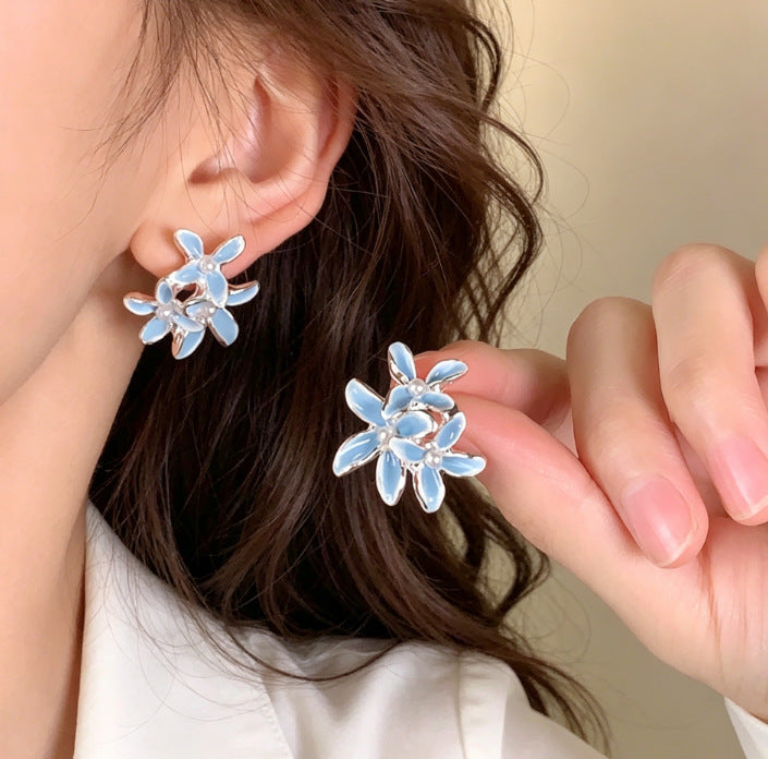 Women's Minority Design Fashionable Flower Light Luxury High-grade Temperament Earrings