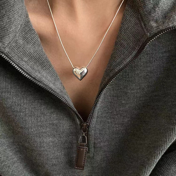 Metal Love Female Simple Personalized Temperament Necklace