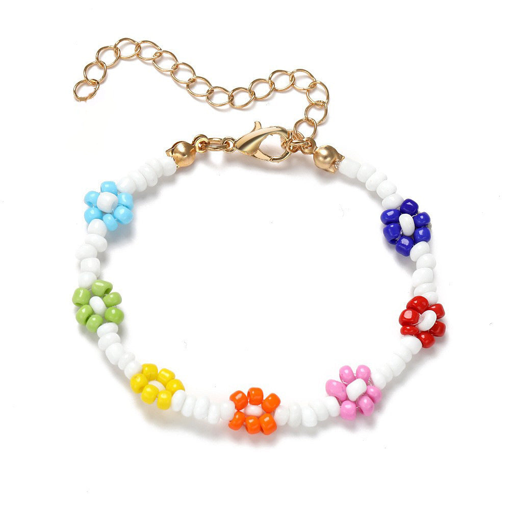 Women's Style Bead Flower Bohemian Vitality Color Necklaces