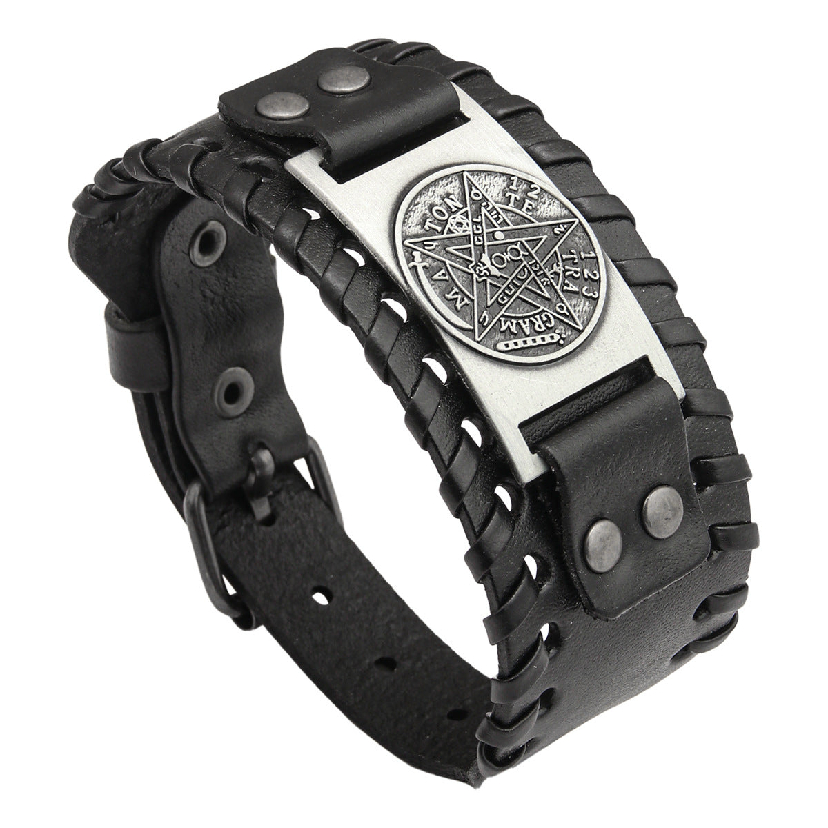 Men's Pirate Vintage Compass Wide Leather Bracelets