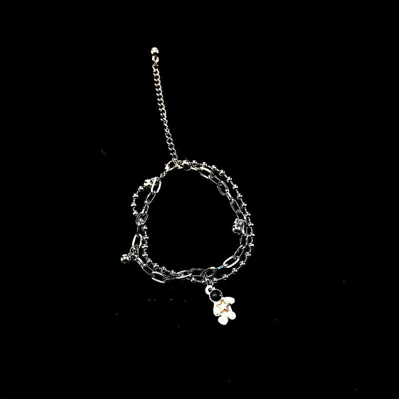 Hop Lucky Tree Retro Titanium Steel Cross Bracelet