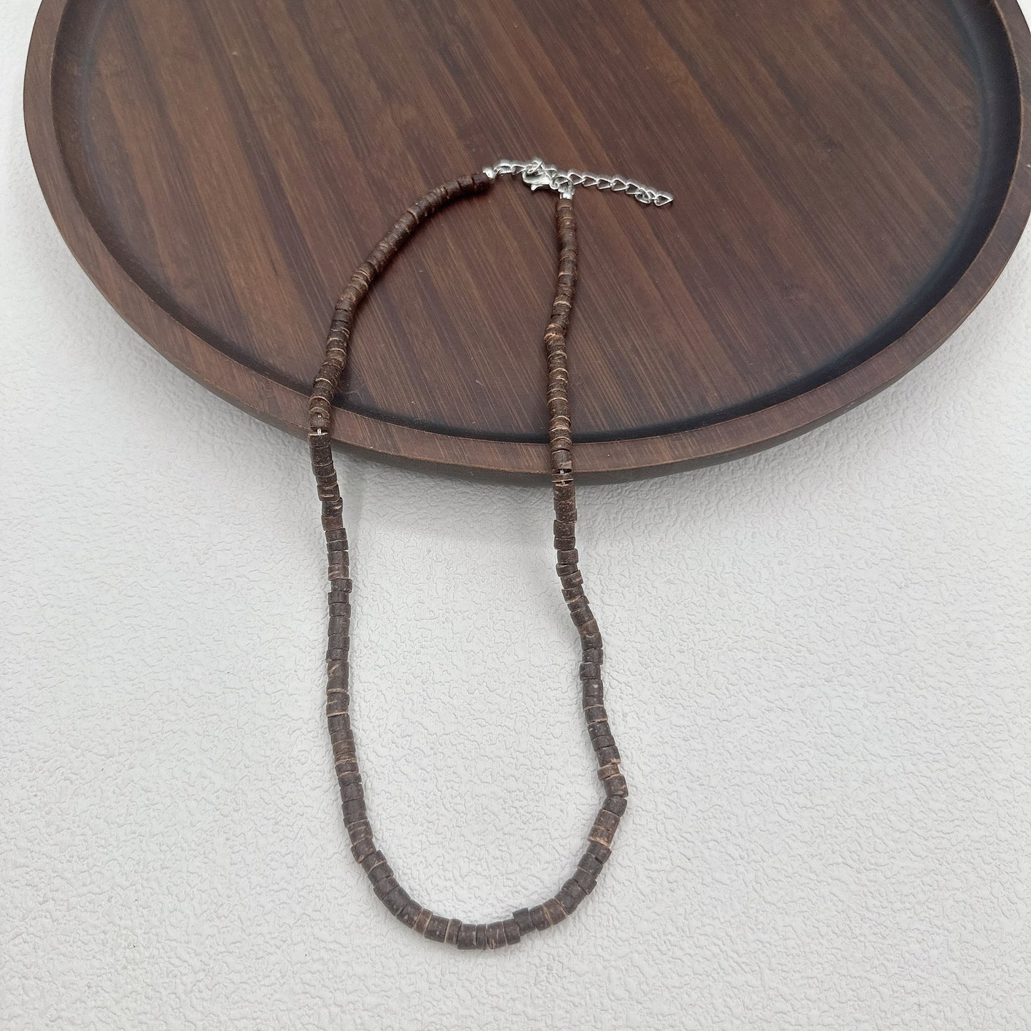 Women's & Men's Style Coconut Shell Wooden Bead Mixed Color Boys Clavicle Chain Necklace