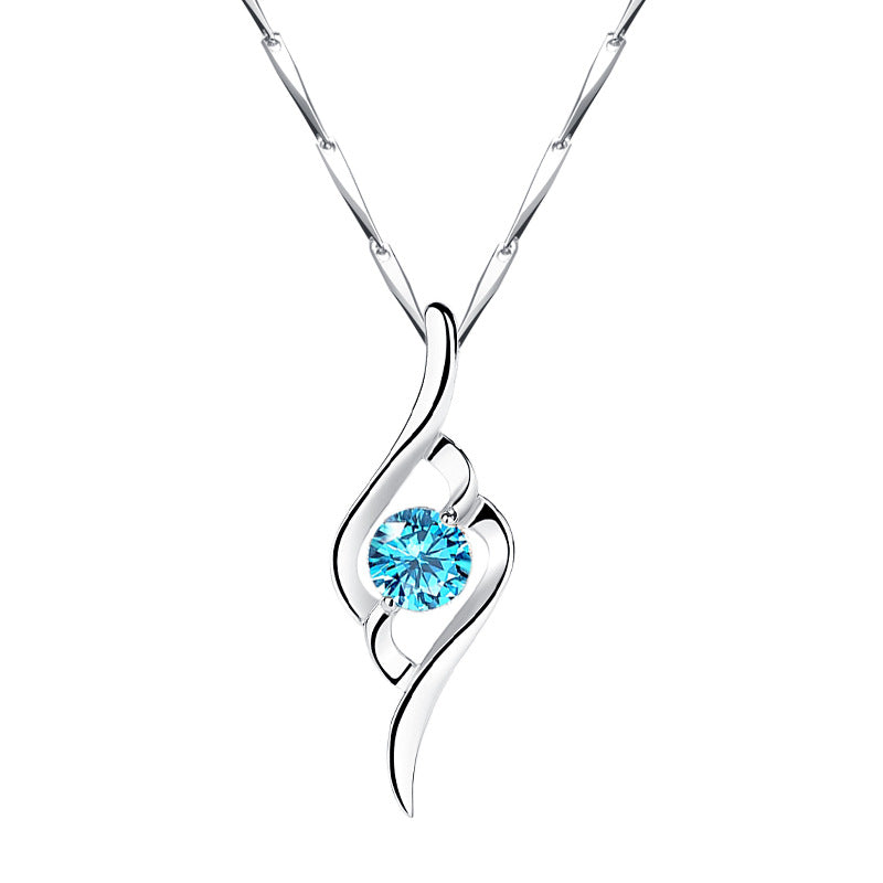 Women's Of Love For Sterling Sier Clavicle Necklaces