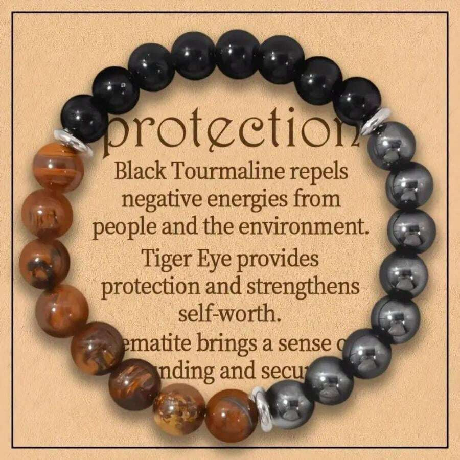 Women's & Men's Protection For Lapis Obsidian Tigereye Amethyst Bracelets