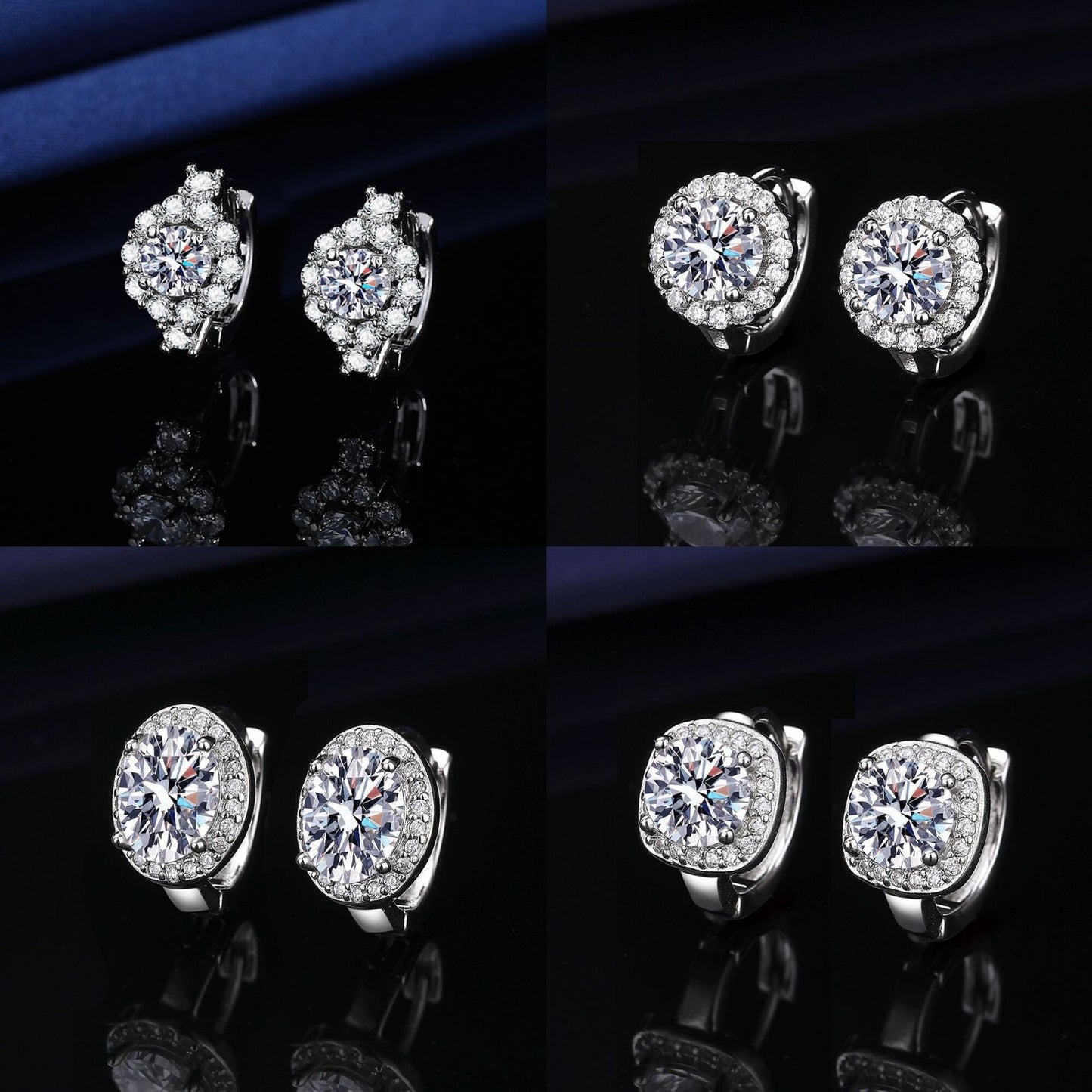 Live Broadcast Female Karat Fashion Elegant Zircon Ear Buckle
