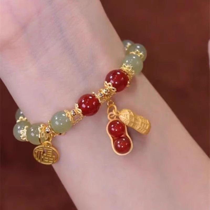 Ancient Style Blessing Card Fu Lu Design Elegance Bracelet