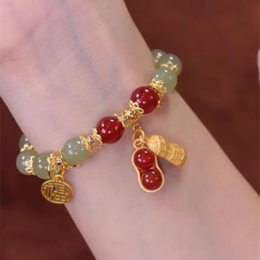 Ancient Style Blessing Card Fu Lu Design Elegance Bracelet