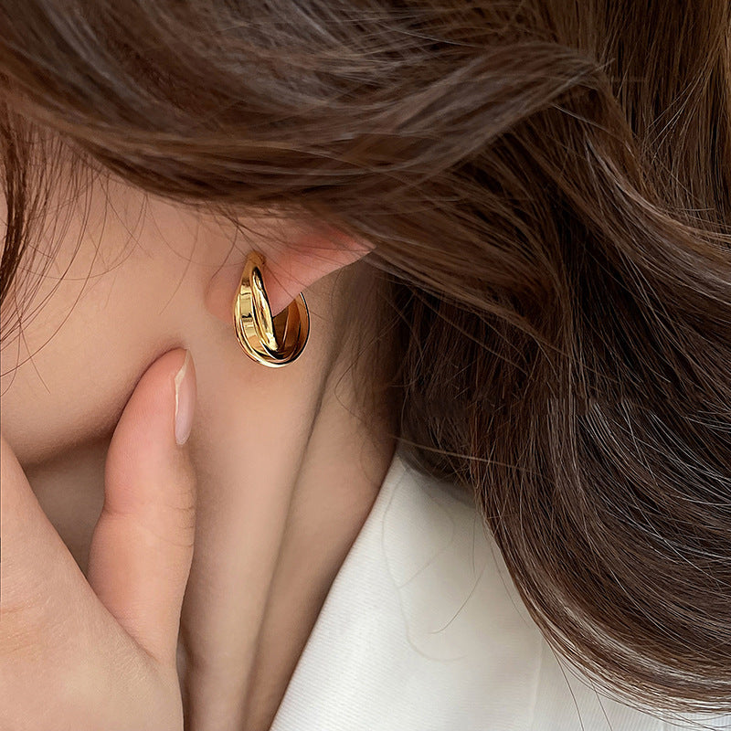 Female Design High Sense Temperament Unique Without Piercing Mosquito Coil Earrings