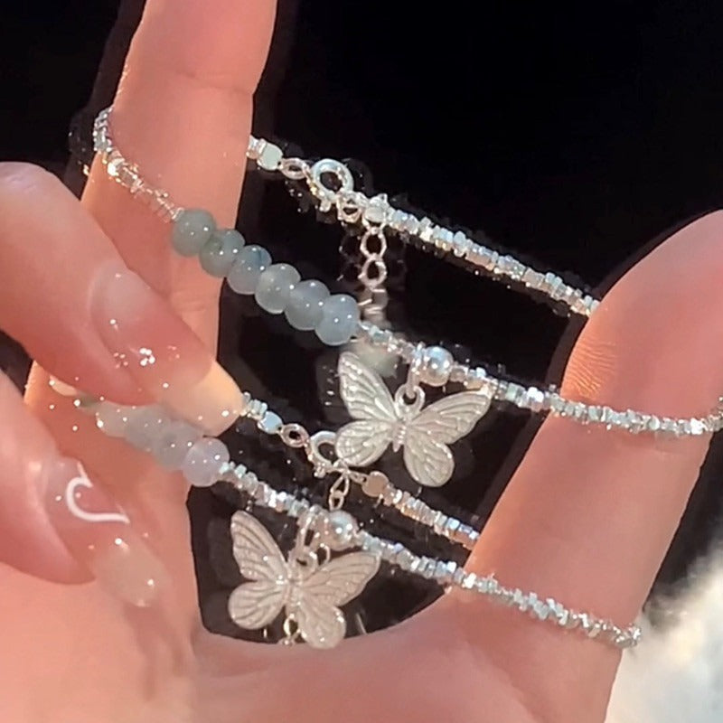 Of Sier Butterfly Design Retro Chinese High Bracelets